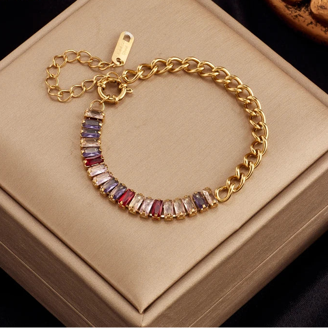 Geometric Link Chain Bracelet