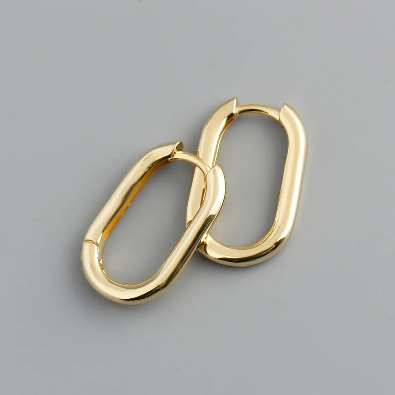 Copper Alloy Hoop Earrings