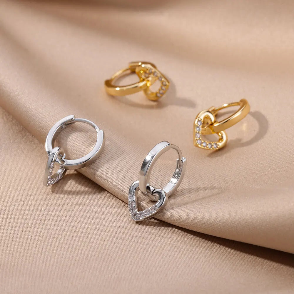 Wedding Heart Earrings