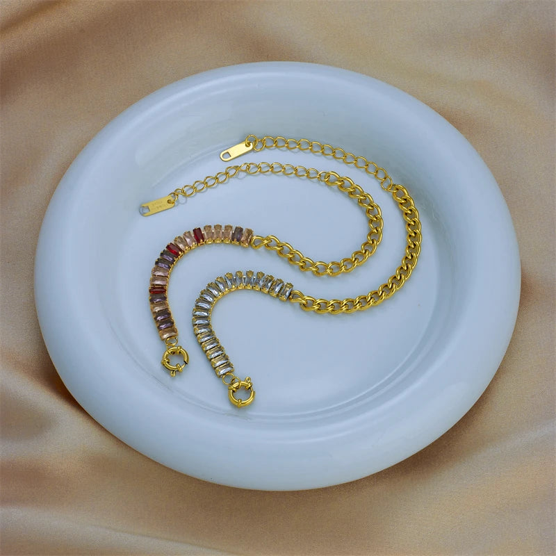 Geometric Link Chain Bracelet