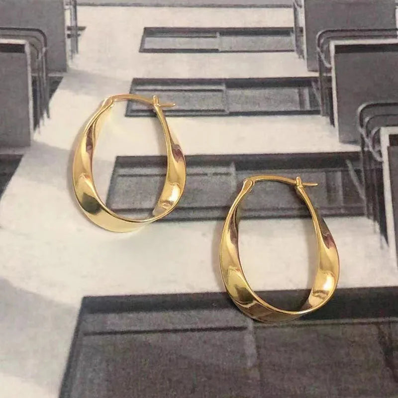 Copper Alloy Hoop Earrings