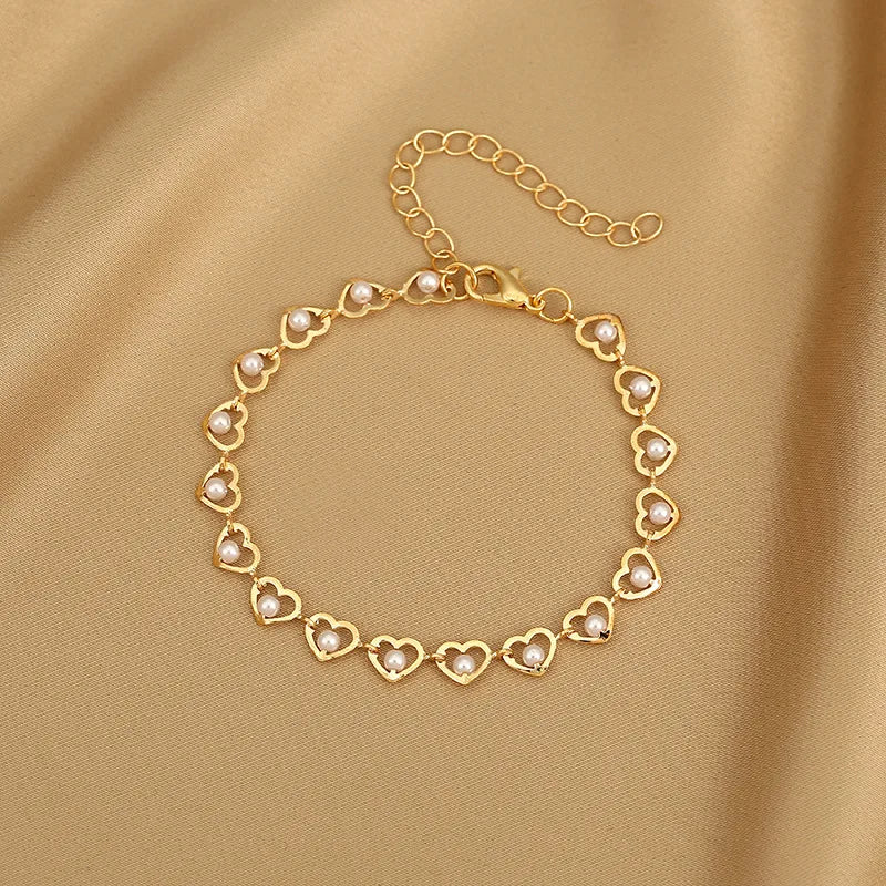 Korean Heart Charm Bracelet