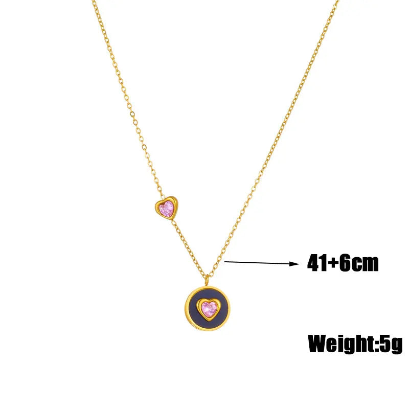Heart Pink Zircon  For Women