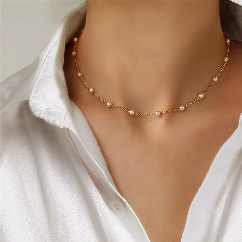 Golden Heart Pearl Set
