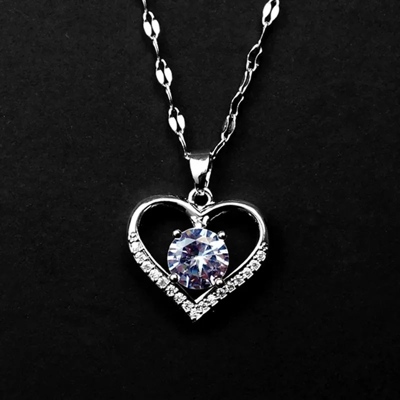 Golden Heart Gems Necklace