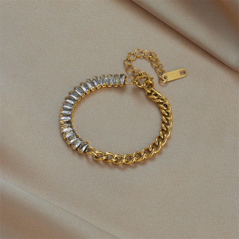 Geometric Link Chain Bracelet