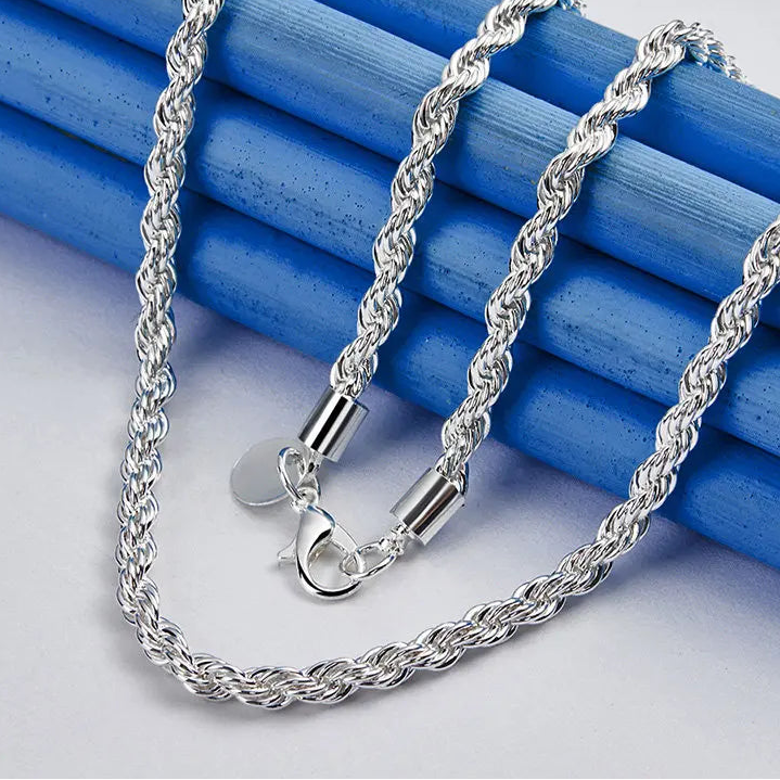 Silver Rope Chain Set