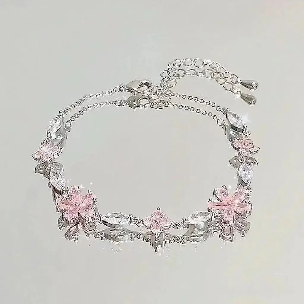Cherry Blossom Zircon Bracelet