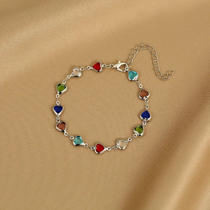 Korean Heart Charm Bracelet