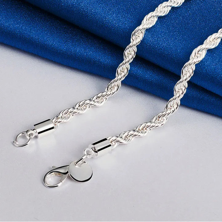 Silver Rope Chain Set