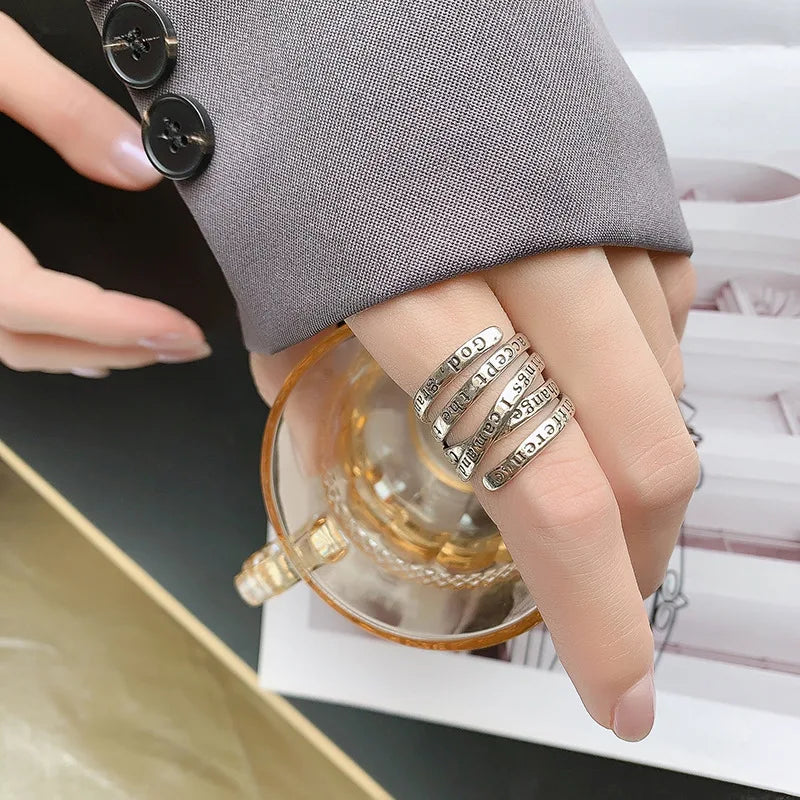 Silver spiral rings