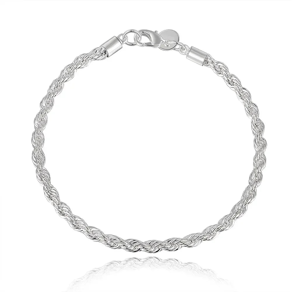 Silver Rope Chain Set