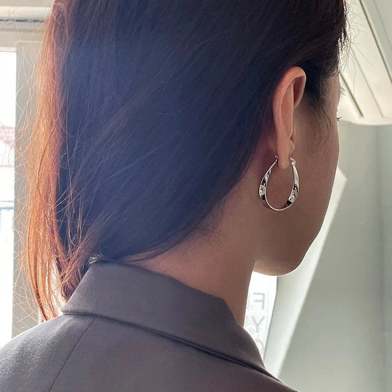 Copper Alloy Hoop Earrings