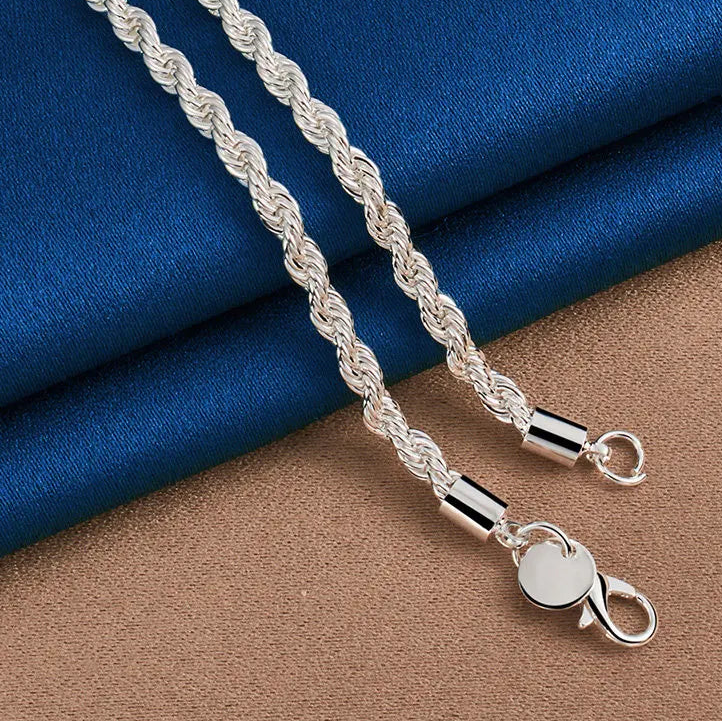 Silver Rope Chain Set