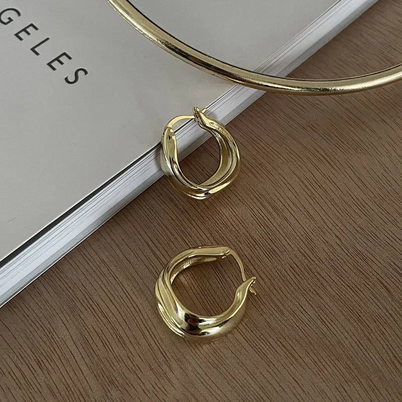 Copper Alloy Hoop Earrings