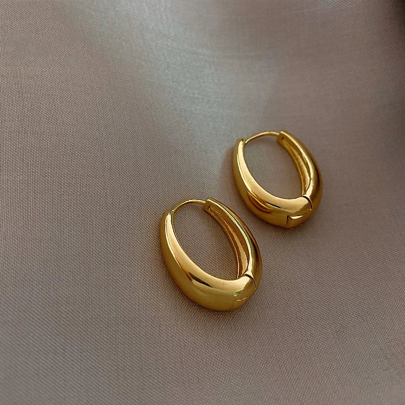 Copper Alloy Hoop Earrings