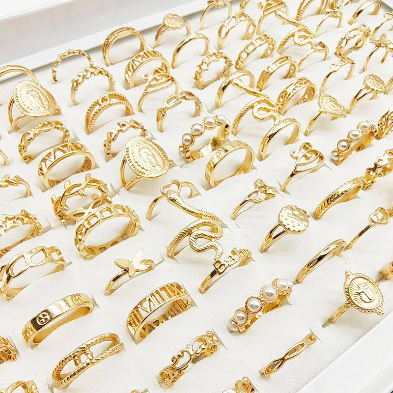 Gold Mixed Ring Set