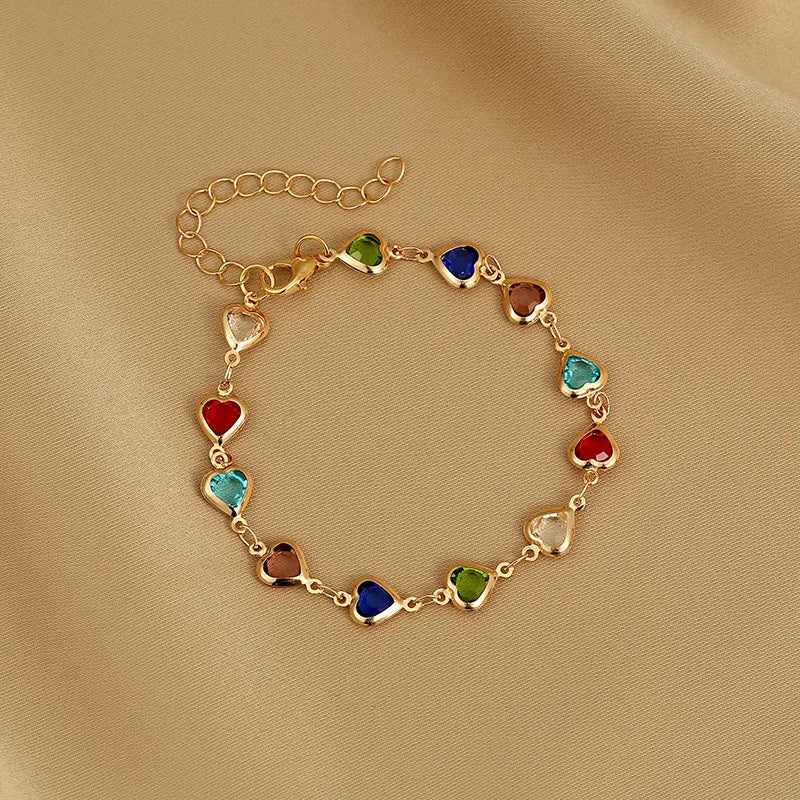 Korean Heart Charm Bracelet