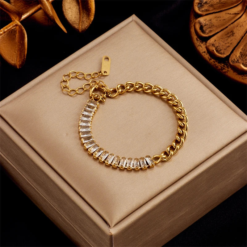 Geometric Link Chain Bracelet