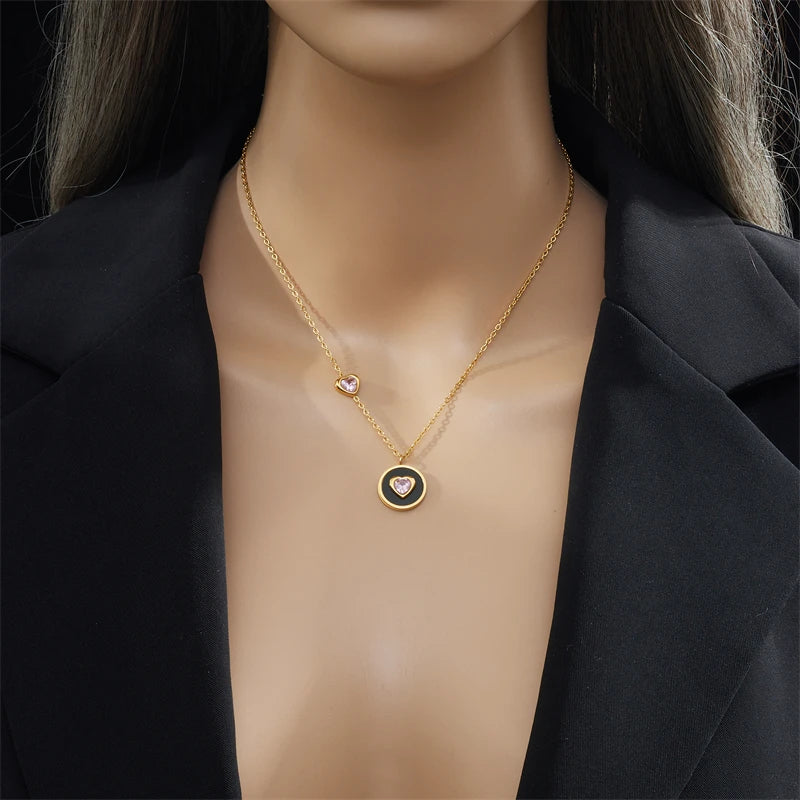 Heart Pink Zircon  For Women