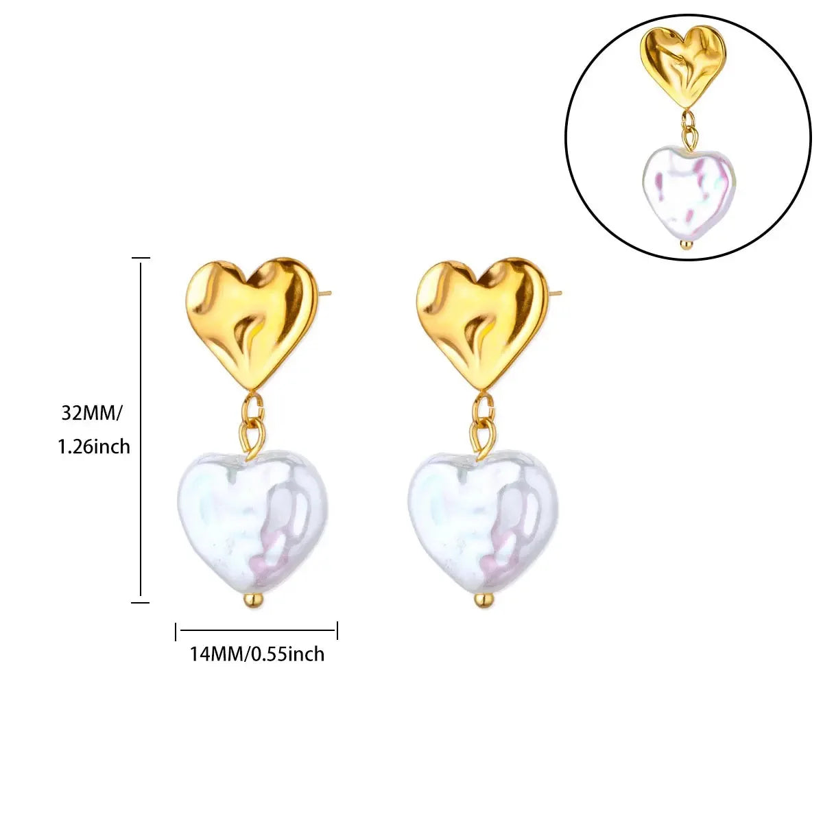 Wedding Heart Earrings