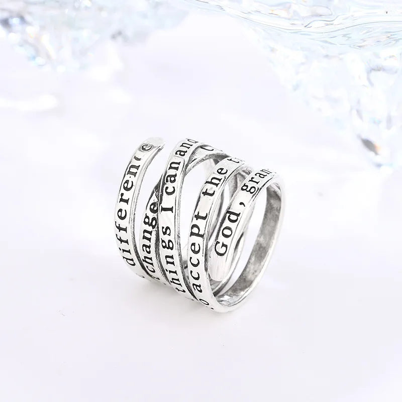 Silver spiral rings